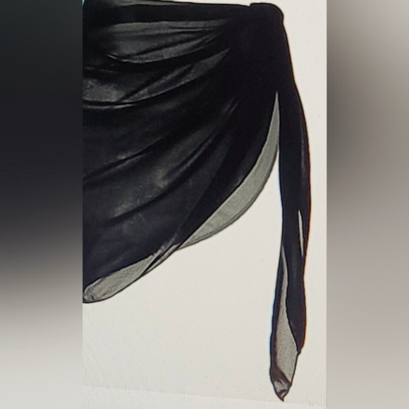 Other - NWT BLACK SARONG  SCARF WITH GENEROUS SIZING FOR STYLING. XL